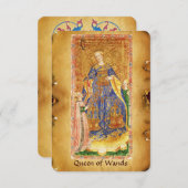 ANTIQUE RENAISSANCE TAROTS / QUEEN OF WANDS (Front/Back)