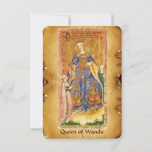 ANTIQUE RENAISSANCE TAROTS / QUEEN OF WANDS (Front)