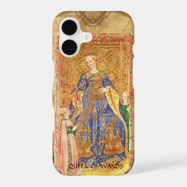 ANTIQUE RENAISSANCE TAROTS  / QUEEN OF WANDS Case-Mate iPhone CASE (Back)
