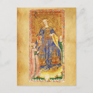 ANTIQUE RENAISSANCE TAROTS / QUEEN OF WANDS POSTCARD