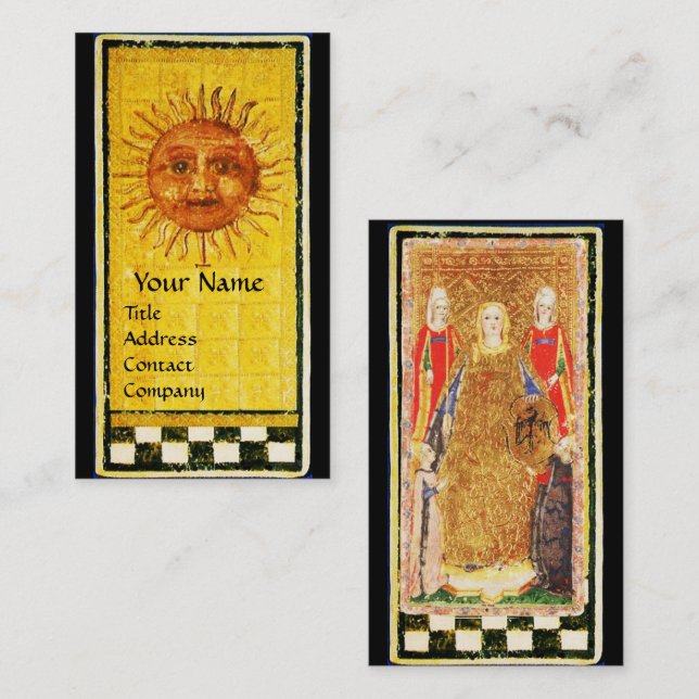 ANTIQUE RENAISSANCE TAROTS/ SUN AND THE EMPRESS BUSINESS CARD (Front/Back)