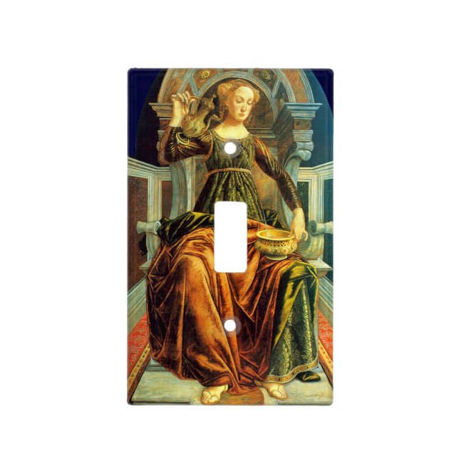 ANTIQUE RENAISSANCE TAROTS / TEMPERANCE ,Blue Light Switch Cover (Front)