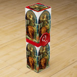 ANTIQUE RENAISSANCE TAROTS / TEMPERANCE MONOGRAM WINE BOX<br><div class="desc">Elegant fine art design .Major Arcana Temperance from seven Cardinal Virtues by Italian Renaissance painter Piero Del Pollaiolo , 1470 , tempera painting on panel., Graphic Design and elaboration by Bulgan Lumini .</div>