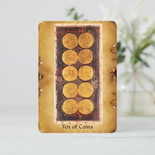 ANTIQUE RENAISSANCE TAROTS / TEN OF COINS (Standing Front)