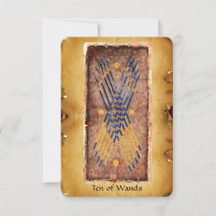 ANTIQUE RENAISSANCE TAROTS / TEN OF WANDS