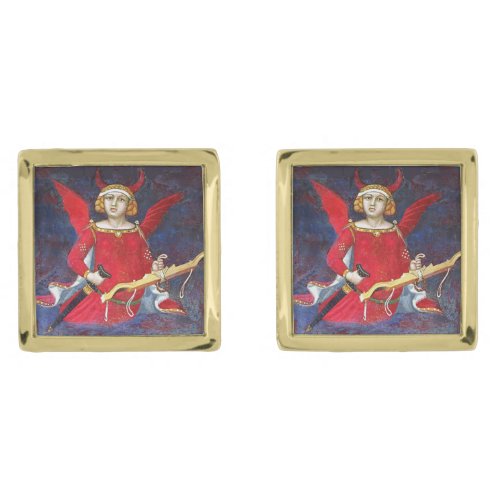 ANTIQUE RENAISSANCE TAROTS THE DEVIL Pride Detail Cufflinks