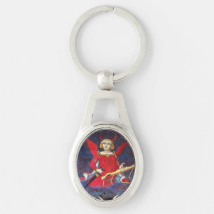 ANTIQUE RENAISSANCE TAROTS,THE DEVIL Pride Detail Keychain