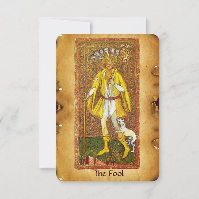 ANTIQUE RENAISSANCE TAROTS  / THE FOOL ANNOUNCEMENT (Front)
