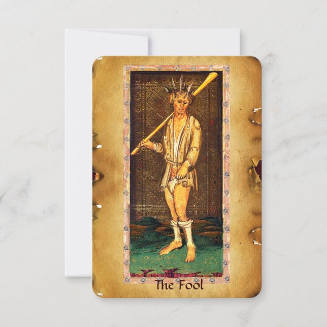ANTIQUE RENAISSANCE TAROTS  / THE FOOL ANNOUNCEMENT (Front)