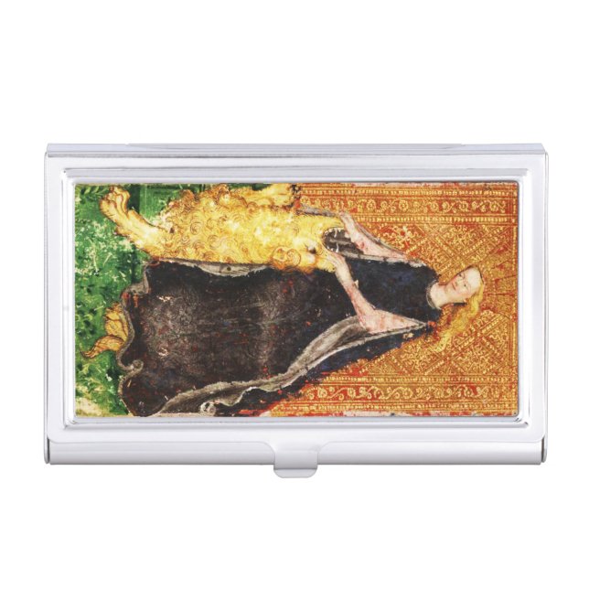 ANTIQUE RENAISSANCE TAROTS THE FORTITUDE- STRENGHT BUSINESS CARD HOLDER (Front)
