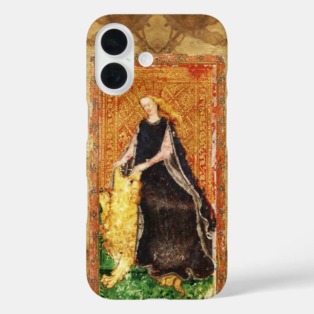 ANTIQUE RENAISSANCE TAROTS THE FORTITUDE- STRENGHT Case-Mate iPhone CASE (Back)