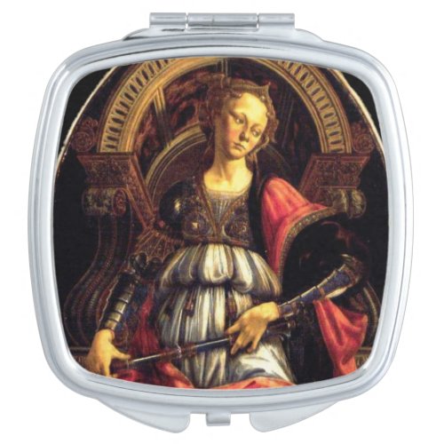 ANTIQUE RENAISSANCE TAROTS THE FORTITUDE_ STRENGHT COMPACT MIRROR