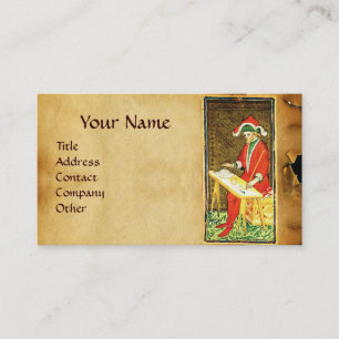 ANTIQUE RENAISSANCE TAROTS /THE MAGICiAN Parchment Business Card