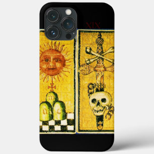 ANTIQUE RENAISSANCE TAROTS /THE SUN ,ACE OF SWORDS iPhone 13 PRO MAX CASE