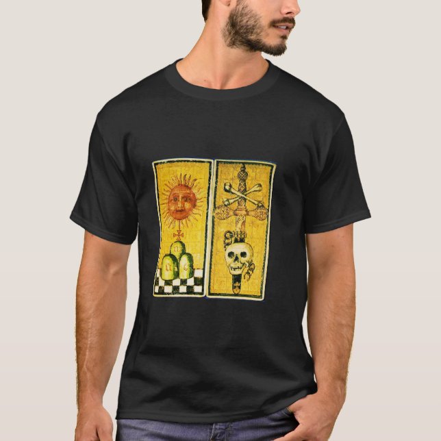ANTIQUE RENAISSANCE TAROTS /THE SUN ,ACE OF SWORDS T-Shirt (Front)