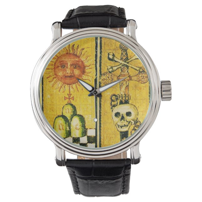 ANTIQUE RENAISSANCE TAROTS /THE SUN ,ACE OF SWORDS WATCH (Front)