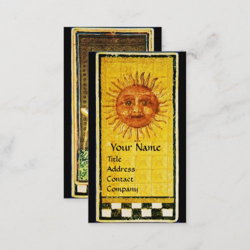 ANTIQUE RENAISSANCE TAROTS  THE SUN AND MAGICiAN Business Card