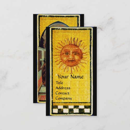 ANTIQUE RENAISSANCE TAROTS THE SUN AND TEMPERANCE BUSINESS CARD