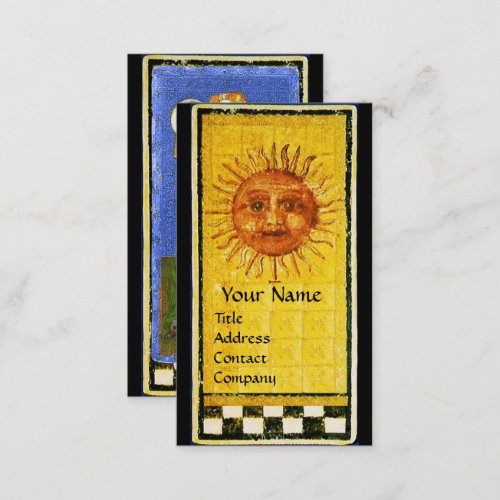 ANTIQUE RENAISSANCE TAROTS  THE SUN AND THE MOON BUSINESS CARD