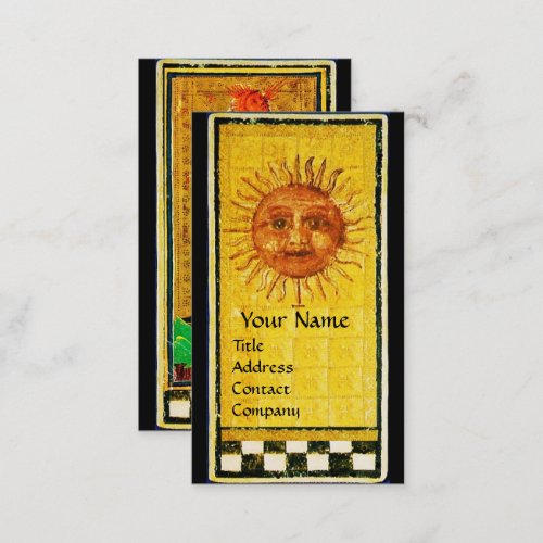 ANTIQUE RENAISSANCE TAROTS  THE SUN BUSINESS CARD