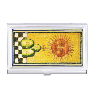 ANTIQUE RENAISSANCE TAROTS /THE SUN CASE FOR BUSINESS CARDS