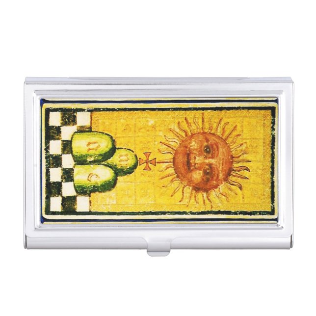 ANTIQUE RENAISSANCE TAROTS /THE SUN CASE FOR BUSINESS CARDS (Front)