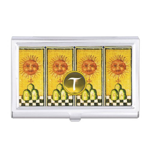 ANTIQUE RENAISSANCE TAROTS THE SUN GEM MONOGRAM CASE FOR BUSINESS CARDS