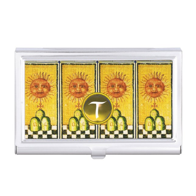 ANTIQUE RENAISSANCE TAROTS /THE SUN GEM MONOGRAM CASE FOR BUSINESS CARDS (Front)