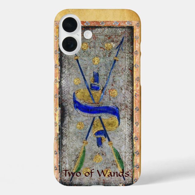 ANTIQUE RENAISSANCE TAROTS  / TWO OF WANDS Case-Mate iPhone CASE (Back)