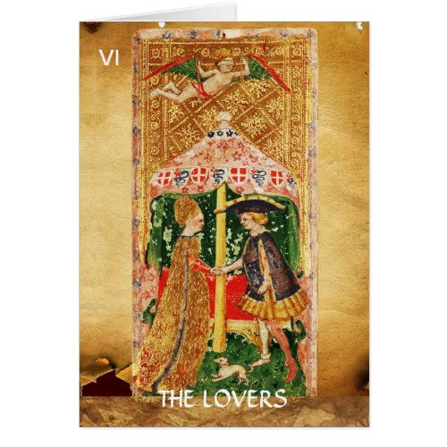 ANTIQUE RENAISSANCE TAROTS VI  THE LOVERS