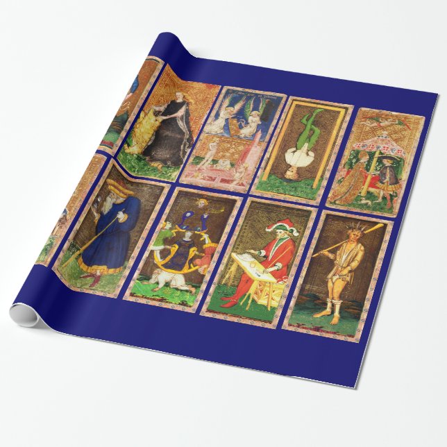 ANTIQUE RENAISSANCE TAROTS WRAPPING PAPER (Unrolled)