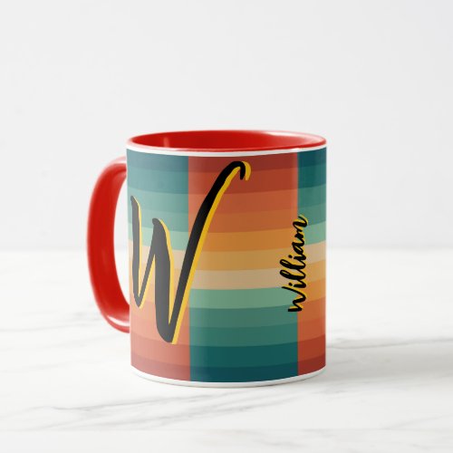 Antique Retro Name, Monogrammed Vintage Coffee Mug