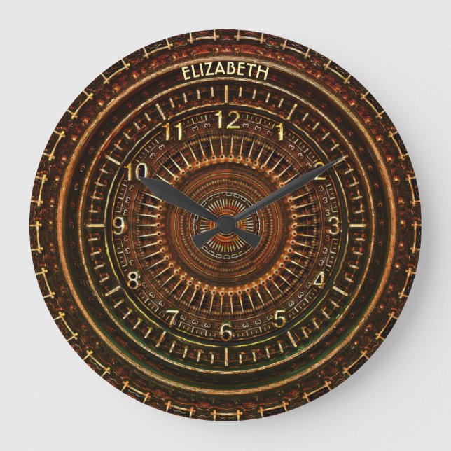 Antique Retro Steampunk Rusty Art Deco Clock (Front)