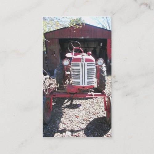 Antique Retro Tractor Business Card