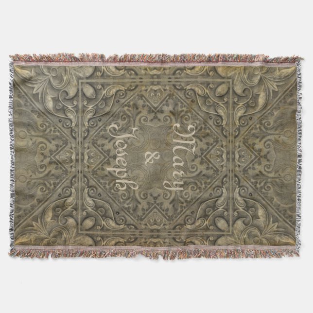 Antique / Retro / Vintage Design + your ideas Throw Blanket (Front)