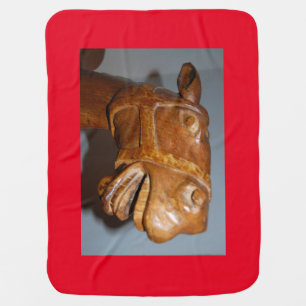Antique Rocking Horse Baby Blanket