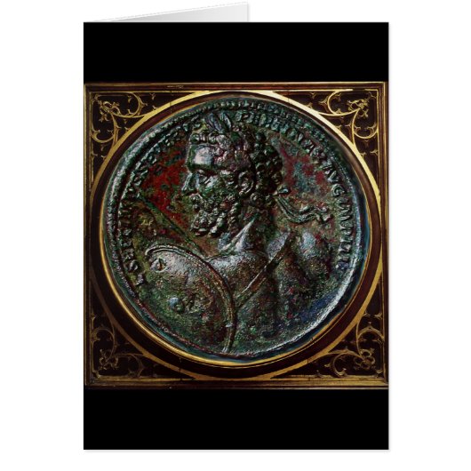ANTIQUE ROMAN BRONZE MEDALLION CARDS (Front)