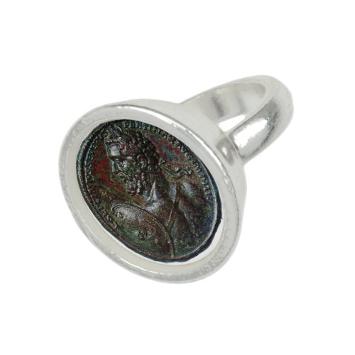 ANTIQUE ROMAN BRONZE MEDALLION RING