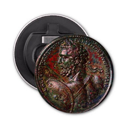 Antique Roman Bronze Medallion Septimus Severus Bottle Opener