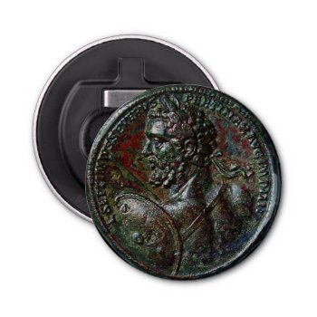 Antique Roman Bronze Medallion Septimus Severus Bottle Opener by AiLartworks at Zazzle
