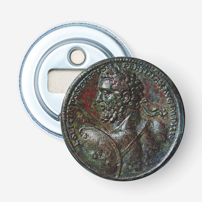 ANTIQUE ROMAN BRONZE MEDALLION SEPTIMUS SEVERUS BOTTLE OPENER (Front)