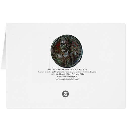 ANTIQUE ROMAN BRONZE MEDALLION WITH GRIFFINS (Back Horizontal)