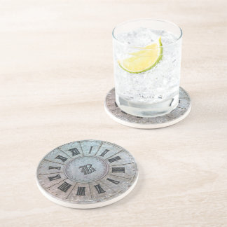 Antique Roman Clockface w. (or without) Initial(s) Drink Coaster