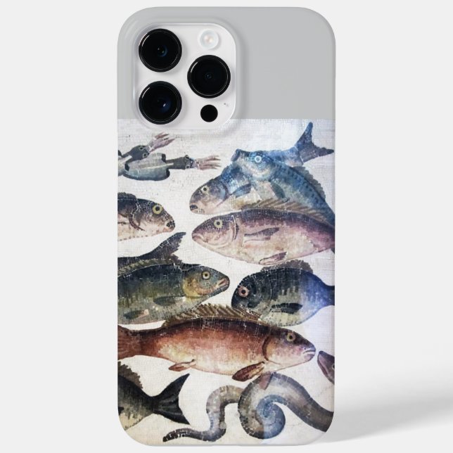 ANTIQUE ROMAN MOSAICS, FISHES,OCEAN SEA LIFE Case-Mate iPhone CASE (Back)