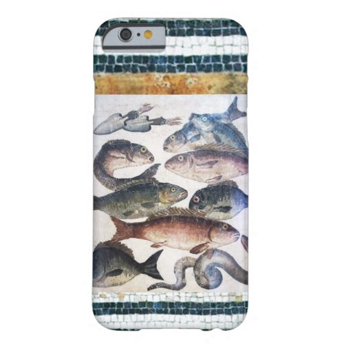 ANTIQUE ROMAN MOSAICS FISHESOCEAN SEA LIFE SCENE BARELY THERE iPhone 6 CASE