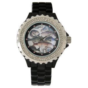 ANTIQUE ROMAN MOSAICS,FISHES,OCEAN SEA LIFE SCENE WATCH