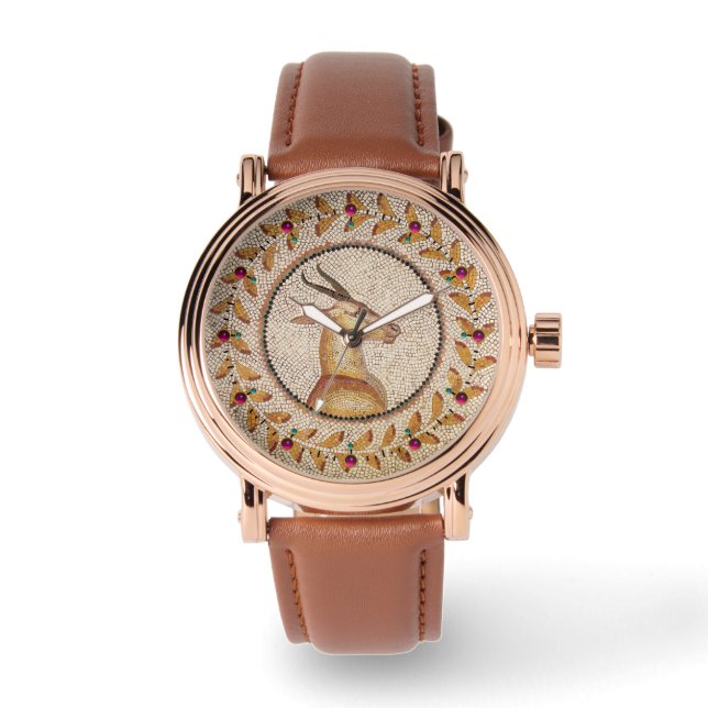 ANTIQUE ROMAN MOSAICS / GAZZELLE WATCH (Front)