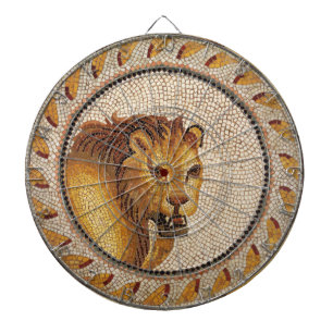 ANTIQUE ROMAN MOSAICS / LION DARTBOARD