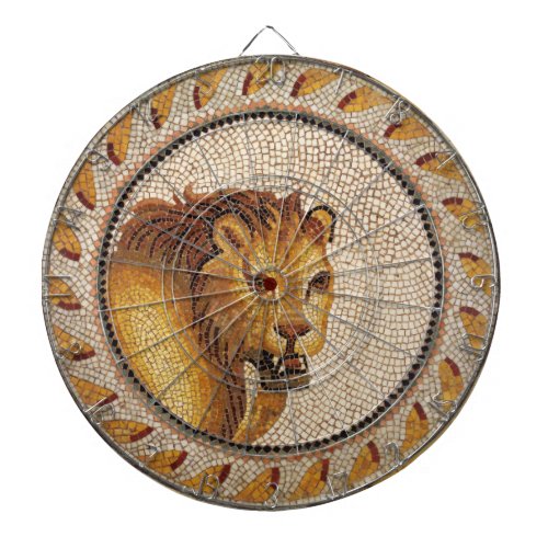 ANTIQUE ROMAN MOSAICS  LION DARTBOARD