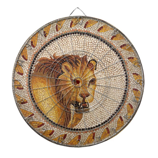 ANTIQUE ROMAN MOSAICS / LION DARTBOARD (Front)
